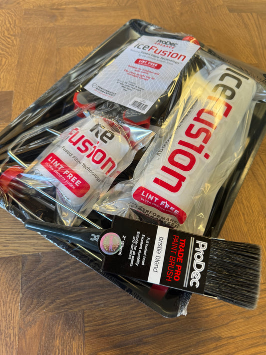 Varnish/Paint 7 In 1 Roller & Brush Set - ICE FUSION Micro Pile.